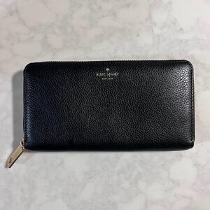 Large Black Kate Spade Zip Wallet